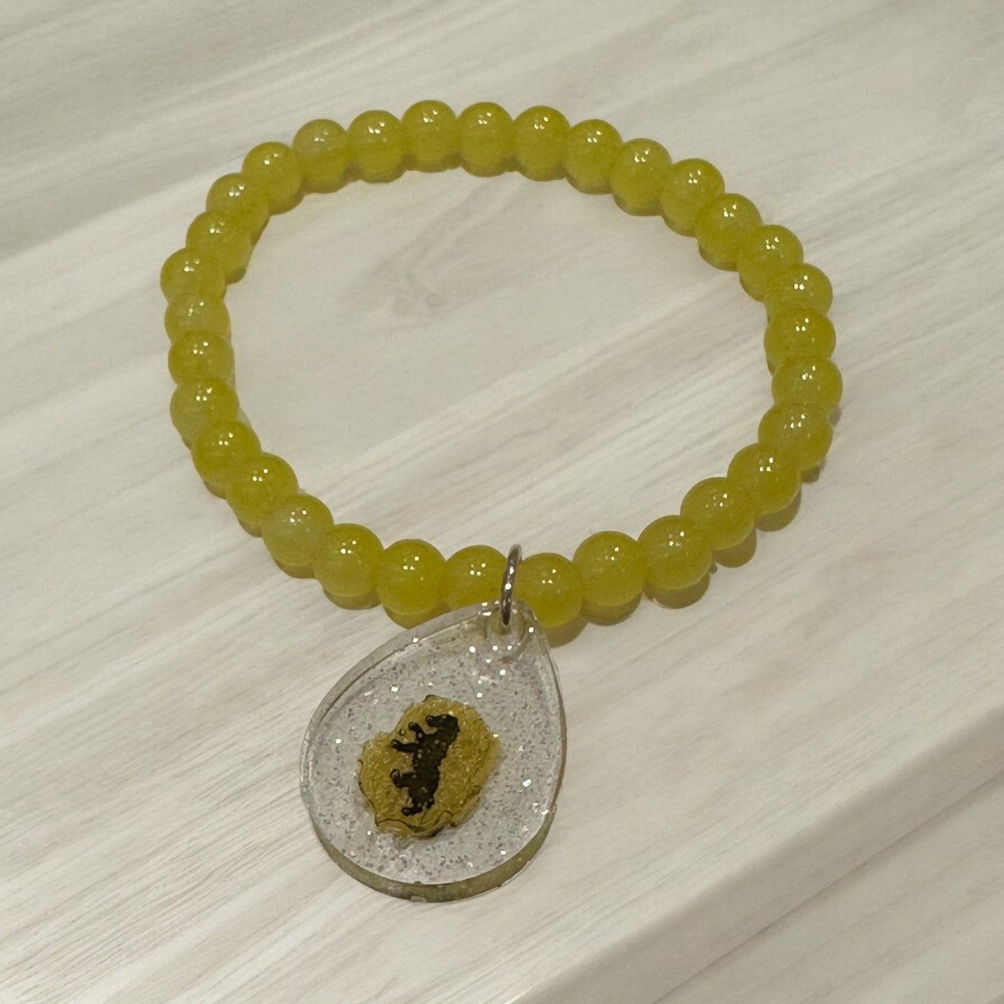 House Beaded Bracelet with Acrylic Charm