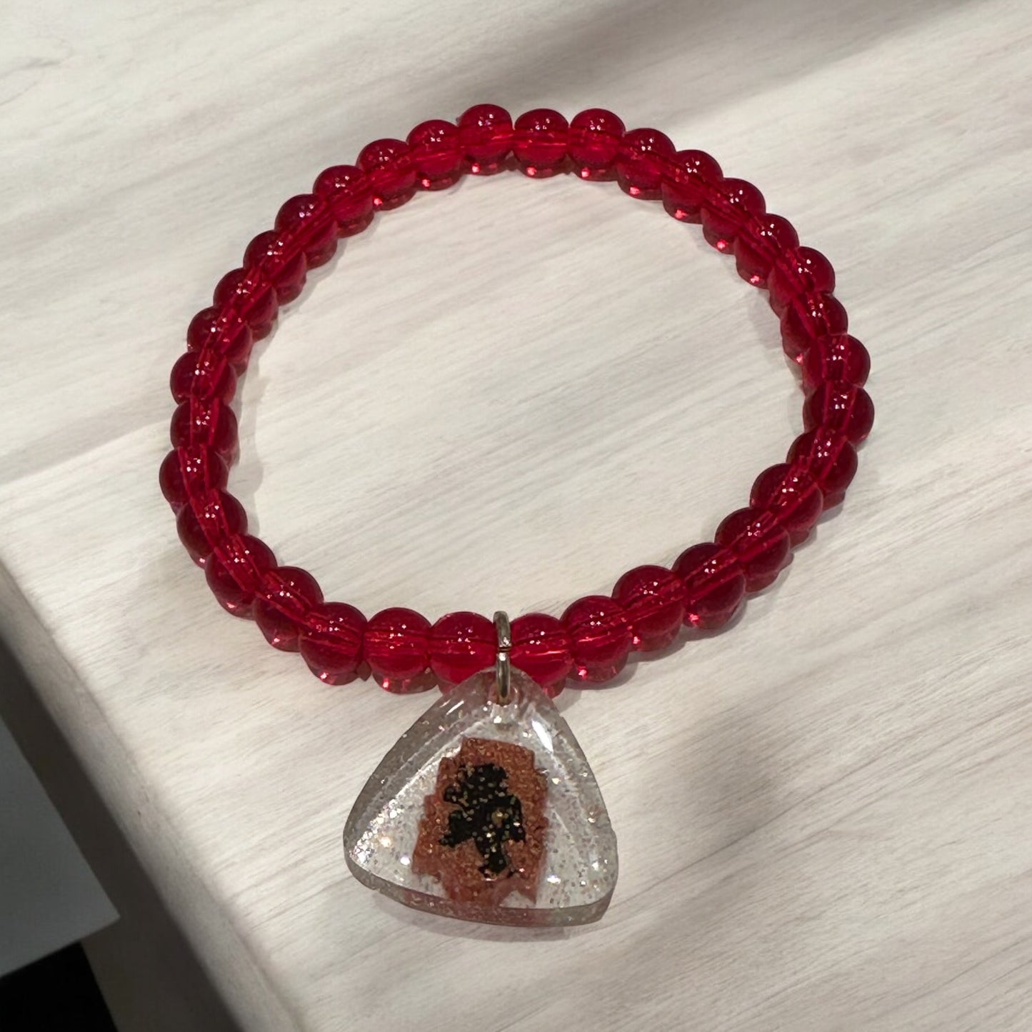 House Beaded Bracelet with Acrylic Charm