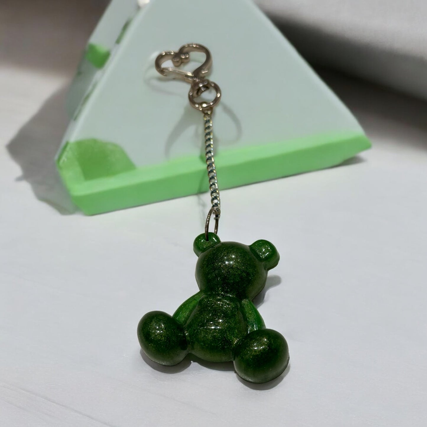 House Teddy Bear Keychain