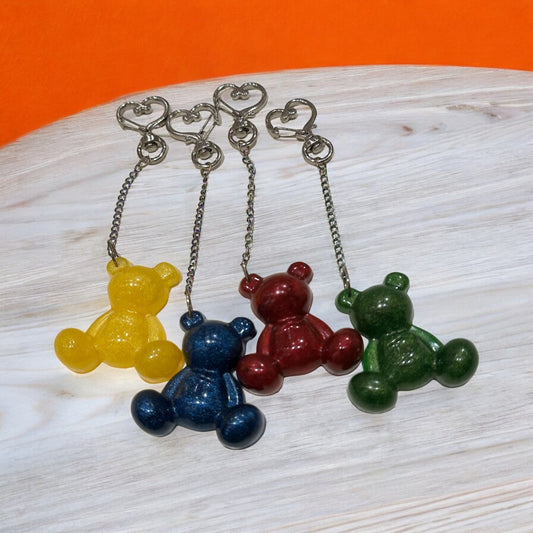 House Teddy Bear Keychain