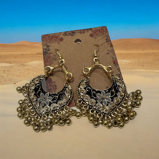 Black Moroccan Style Earrings