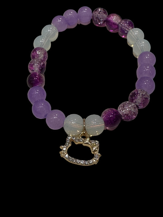 Kitty Opal and Purple Bracelet