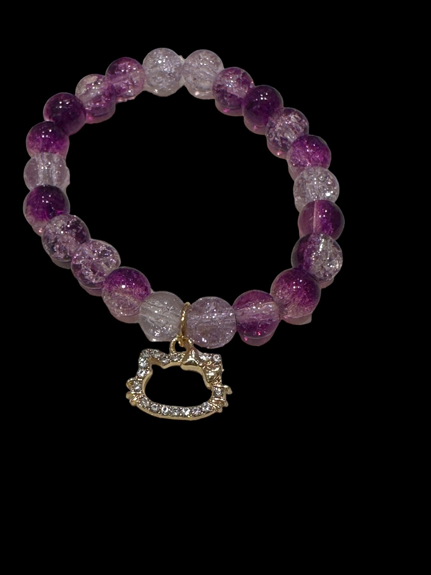 Kitty Crackle Purple Bracelet