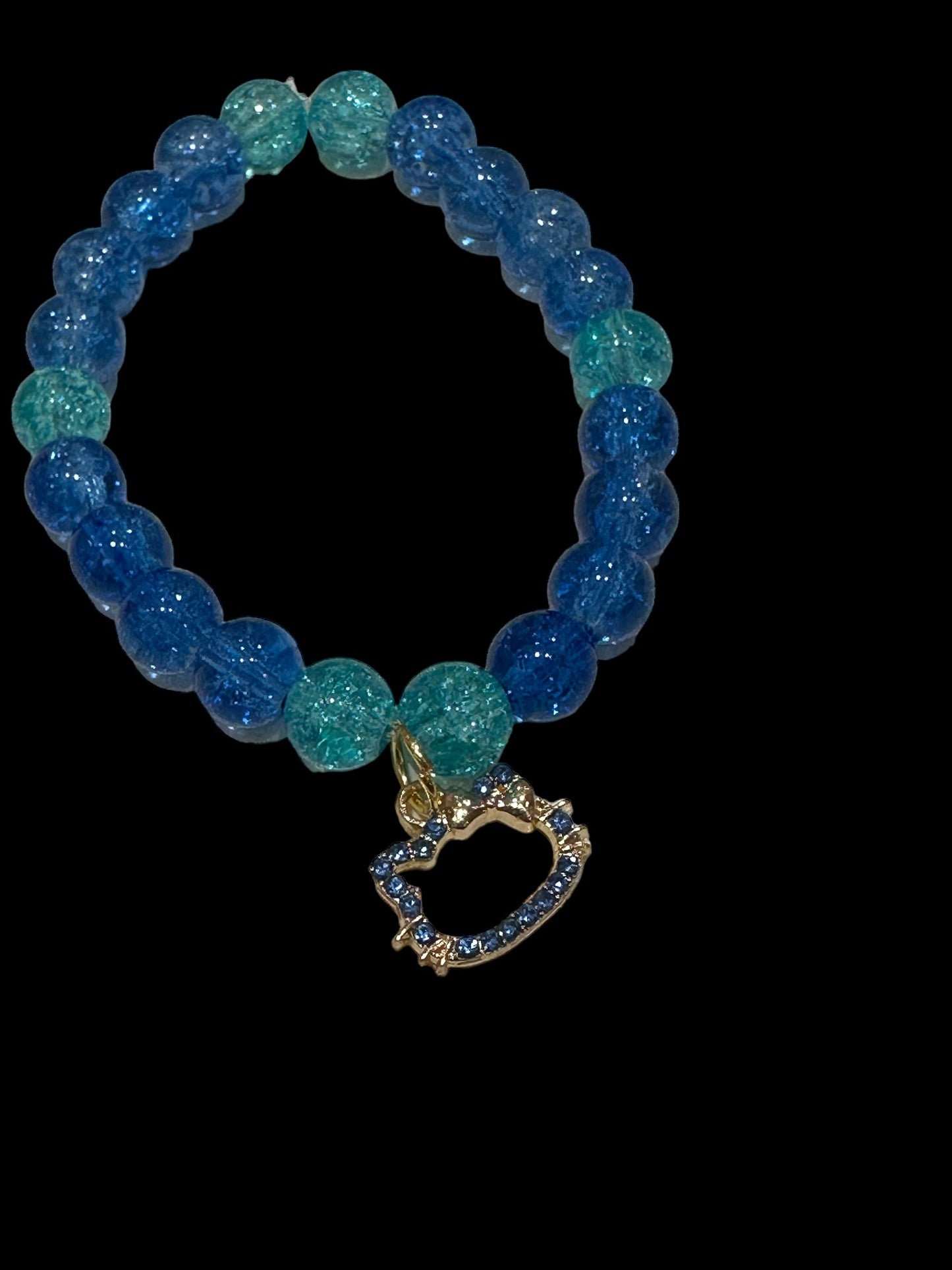 Kitty Blue Beaded Bracelet