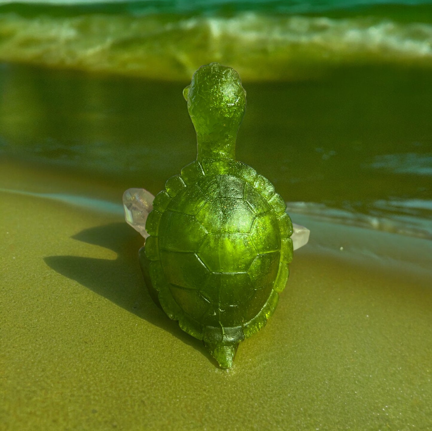 Tranquil Frog Meditation Crystal Sculpture